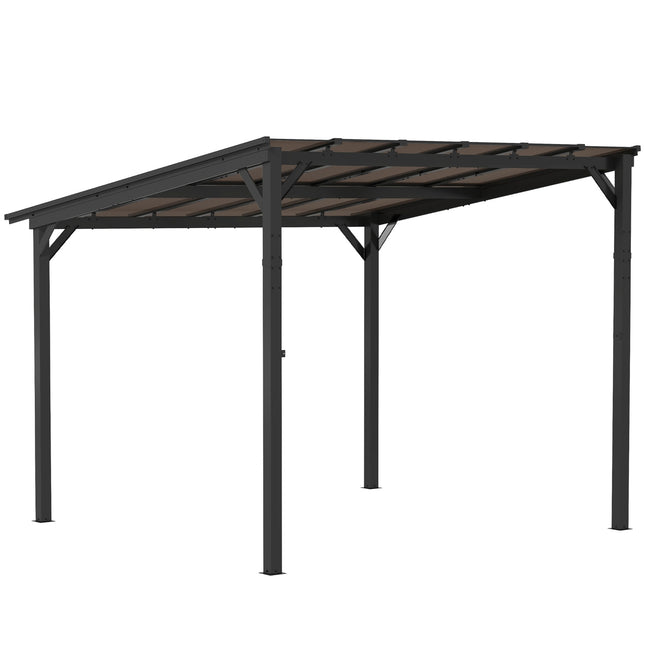 Metall-Pergola-Pavillon 3x3m, Wasserdicht UV50+ Dunkelgrau