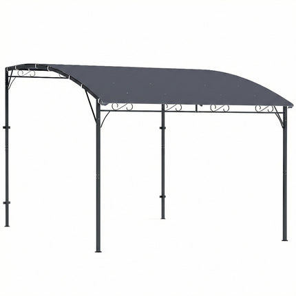 Pergola mit wasserdichtem Vordach, Metallrahmen, 384x286 cm
