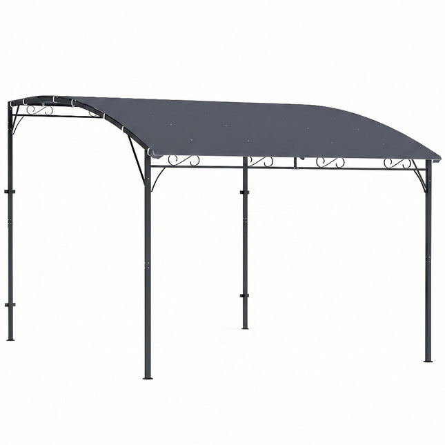 Pergola mit wasserdichtem Vordach, Metallrahmen, 384x286 cm