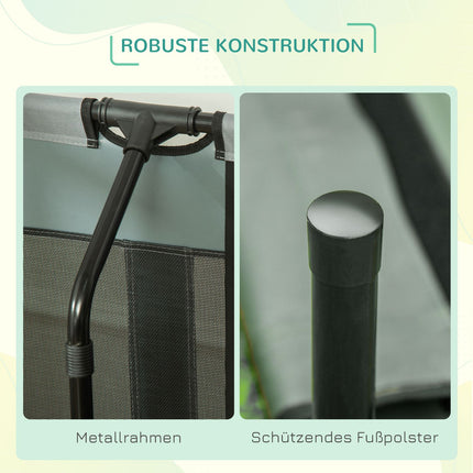 Erhöhtes Outdoor-Hundebett mit Baldachin, atmungsaktiver Stoff, grau