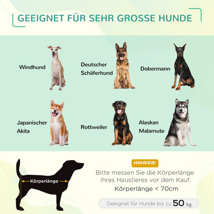 Erhöhtes Outdoor-Hundebett mit Baldachin, atmungsaktiver Stoff, grau
