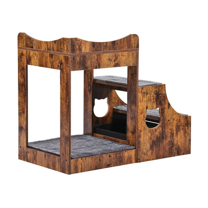 Pet Bunk Bed With Removable Stairs, Storage Drawer