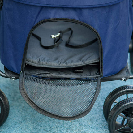 Foldable 2-in-1 pet stroller with rain cover, small dogs/cats