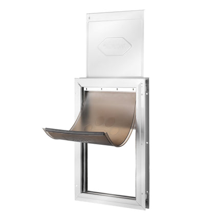 Pet Door 11.3 x 16.02 in, Aluminum Frame, Lock, Flap