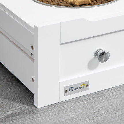 Pet food cabinet with bowls and storage, 61 x 35.5 x 82 cm