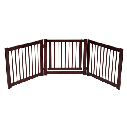 Haustiergitter, klappbar, Kiefernholz, 206 x 61 cm, 3-teilig