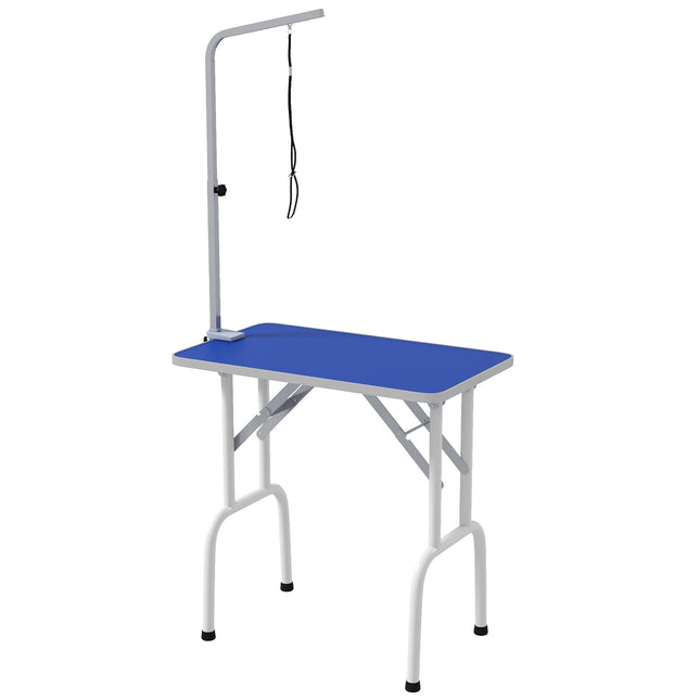 Haustier-Pflegetisch – Metall, Blau, Rutschfeste Oberfläche
