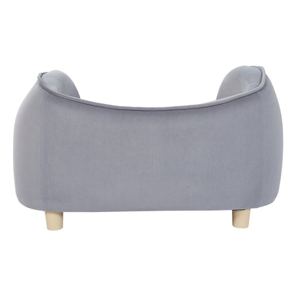 Pet Sofa Bed, Velvet, 27x15x15 in, 66 lb, Dark Grey