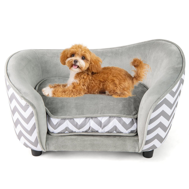 Haustier-Sofabett mit waschbarem Bezug, weichem Kissen, 70x41x40 cm
