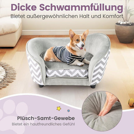 Pet Sofa Bed with Washable Cover, Soft Cushion, 70x41x40 cm