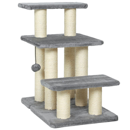 Haustiertreppe, 3 Stufen, 54 cm, Sisal-Kratzstämme