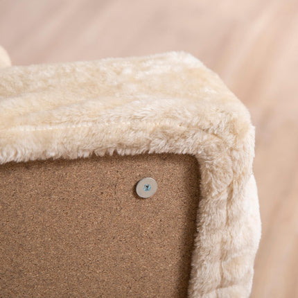 Haustiertreppe, 4-stufige Rampe mit abnehmbarem Bezug, Beige