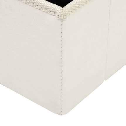 Klappbare Haustiertreppe mit Stauraum, 3 Stufen, MDF, weiß
