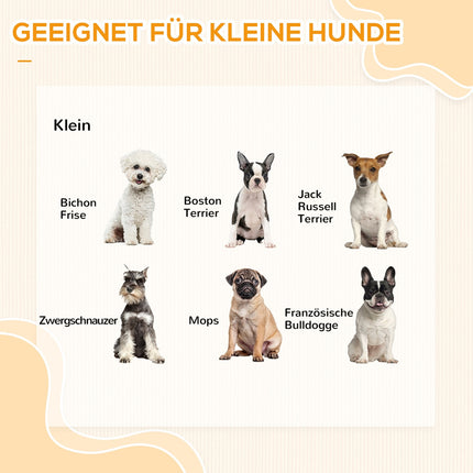Klappbare Haustiertreppe mit Stauraum, 3 Stufen, MDF, weiß