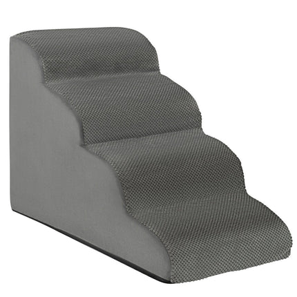 Pet Stairs Antislip 4-laags Hondenhelling Gemaakt van Schuim 72 x 41 x 51 cm Grijs