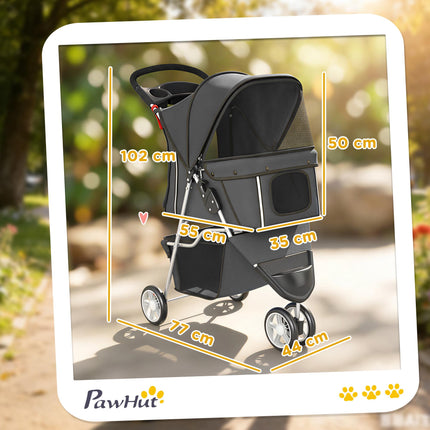 Haustier-Kinderwagen, faltbar, leicht, Stahlrahmen, 10 kg Tragkraft
