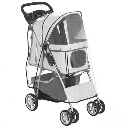 Haustier-Buggy, faltbar mit Regenschutz, reflektierend, 10kg Traglast