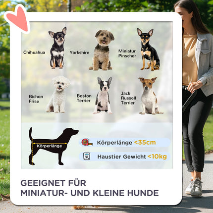 Haustier-Kinderwagen für kleine Hunde, faltbar, schwarz, 10 kg Tragkraft