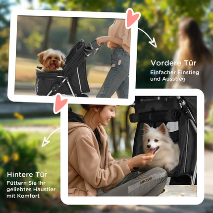 Pet Stroller for Small Dogs, Foldable, Up to 10kg