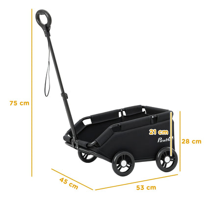 Tierkinderwagen mit verstellbarem Griff, faltbares Design