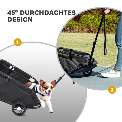 Tierkinderwagen mit verstellbarem Griff, faltbares Design