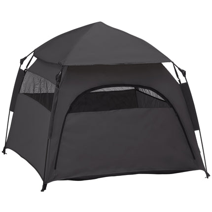 Outdoor Haustierzelt – Dunkelgrau mit Netzfenster und Tragetasche