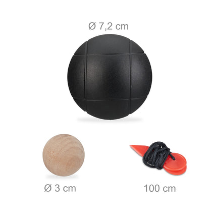 Boule-Set – 8 Kugeln mit Tragetasche