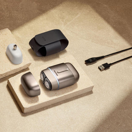 Philips 700 Series Compact Electric Shaver Wet & Dry, Nose Trimmer, Qi Charging