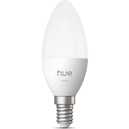 Philips Hue White E14 Candle Smart Bulb, 470 Lumen, Warm White, 1-Pack