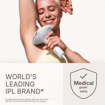 Philips Lumea IPL 8000 Series SenseIQ Hair Removal, 2 Attachments, Pearl Peach
