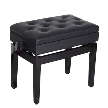 Verstellbare Klavierbank mit Stauraum, 54,5x33x48-58 cm