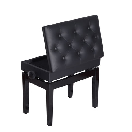 Verstellbare Klavierbank mit Stauraum, 54,5x33x48-58 cm