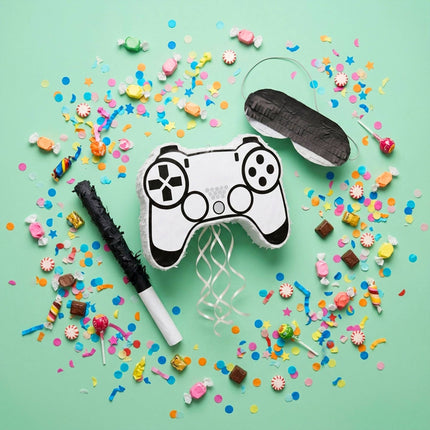 Piñata Party-Set – Schlagstock und Augenmaske enthalten