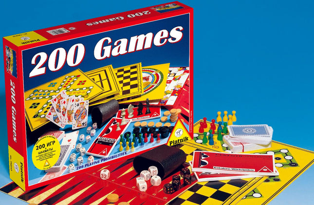 Piatnik Brettspiel-Set 200 Spiele (Estnische, Russische Sprache)