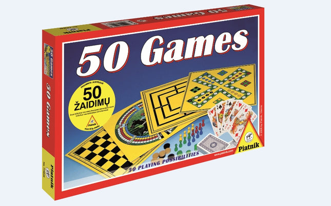 Piatnik Brettspielesammlung 50 Spiele (Litauische Sprache)