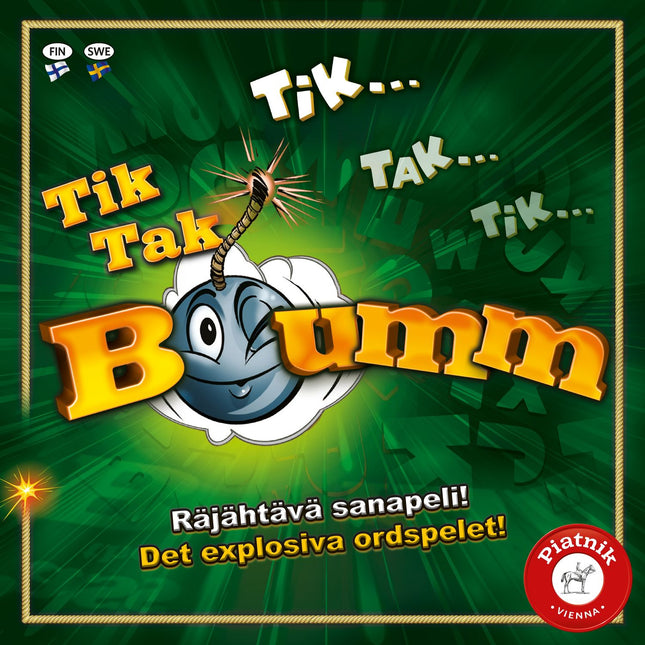 Piatnik Gesellschaftsspiel Tik Tak Bumm (auf Finnisch und Schwedisch)