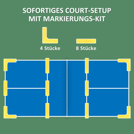 Tragbares 6,7 m Pickleball-Netzset mit Spielfeldmarkierungen