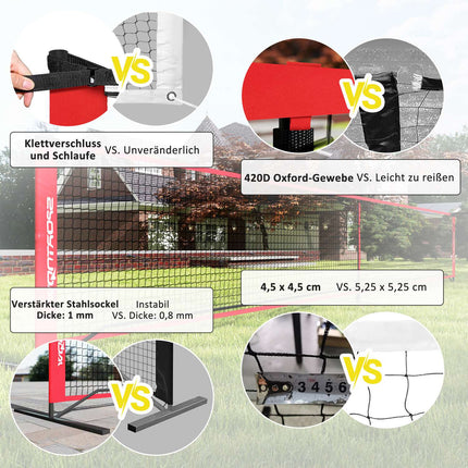 Tragbares 6,7 m Pickleball-Netzset mit Spielfeldmarkierungen