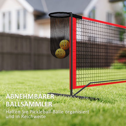 Tragbares 6,7 m Pickleball-Netzset mit Spielfeldmarkierungen