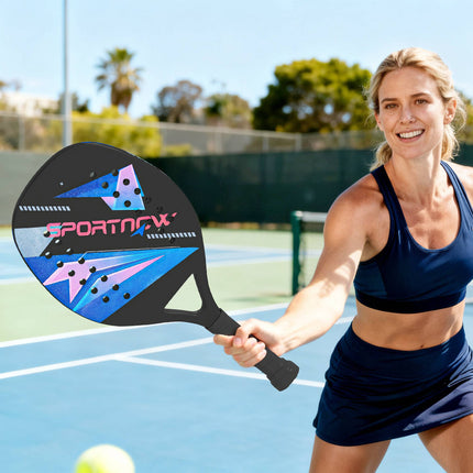Pickleball-Schläger-Set, Carbonfaser, rutschfester Griff, Tasche inklusive