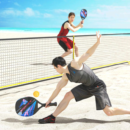 Pickleball-Schläger-Set, Carbonfaser, rutschfester Griff, Tasche inklusive