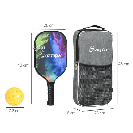 Ensemble de raquettes de pickleball en fibre de verre avec 2 raquettes, 4 balles et sac de transport pour adultes
