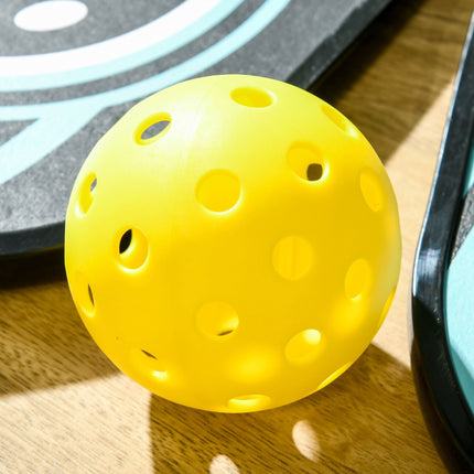 Pickleball Set: 4 Paddles, 4 Balls, Carry Bag, Blue/Black