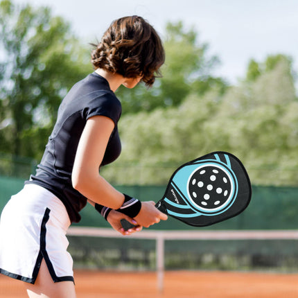 Pickleball Set: 4 Paddles, 4 Balls, Carry Bag, Blue/Black