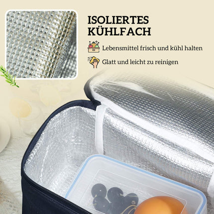 Picknickmand van wilgenhout, picknickkoffer voor 4 personen met geïsoleerd koelvak, picknickdeken, bestekset, picknickset, complete set voor kamperen, strand, Kerstmis, natuurlijk hout