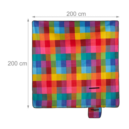 Pikniková deka 200 x 200 cm kostkovaná
