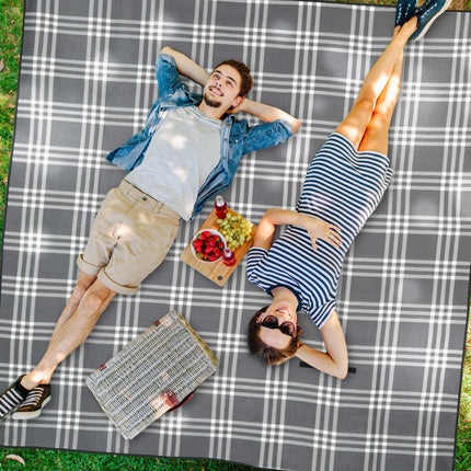 Picknickdecke 200 x 200 cm kariert
