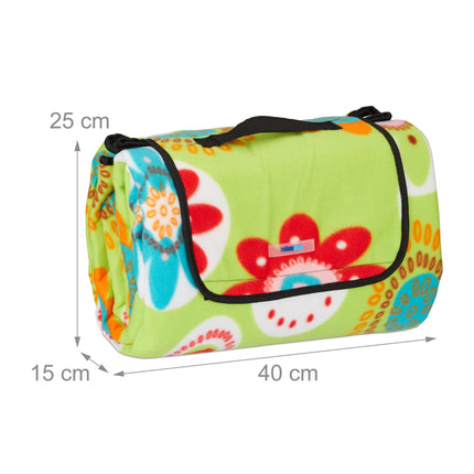 Picknickdecke 200 x 200 cm geblümt