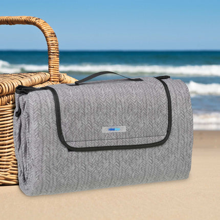 Picnic blanket 200 x 200 cm herringbone