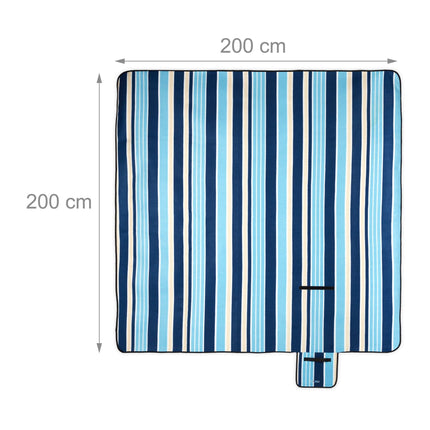 Picnic blanket 200 x 200 cm striped